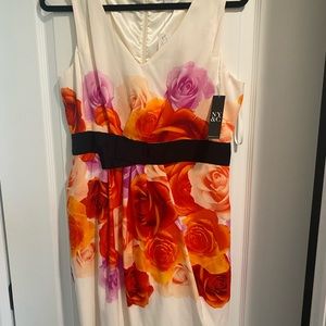 NEW W/TAGS!Women’s dress. Ivory floral details.